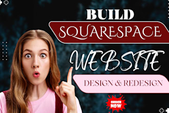 build squarespace website, design or redesign squarespace website development