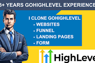 clone or recreate go highlevel websites funnels landing pages and ghl forms