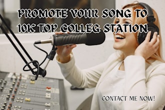 submit your song to 10k college radio station and airplay