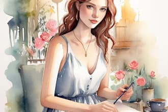 illustrate your book by watercolor