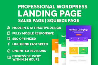 design a high converting sales landing page using elementor and woocommerce