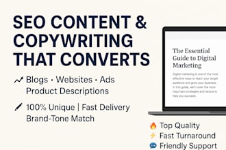 write high converting copy and SEO content that drives results