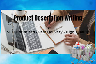write SEO product descriptions four your online store amazon or shopify