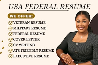 write a federal resume and cover letter for government or nonprofits