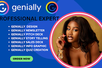 design genially pitch sales deck presentation genially newsletter genially quiz