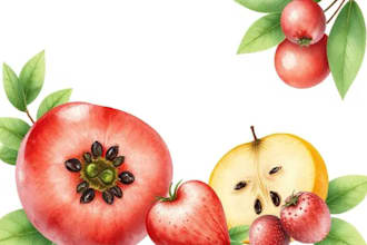 design realistic botanical watercolor illustration