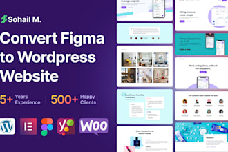 convert figma to wordpress or figma to elementor website