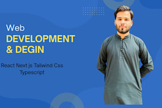 be your front end web developer in react, next js tailwind css typescript
