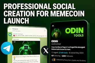 professional setup socials telegram x twitter discord for solana memecoin launch