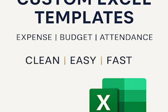 create power bi dashboard, excel templates, trackers, and reports for you