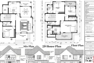 draw professional 2d house plans for your dream home