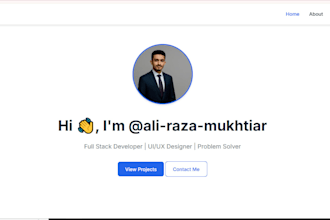 create a personal portfolio website