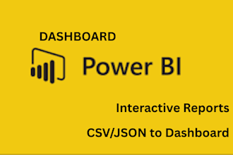 create a power bi dashboard using your CSV or json data