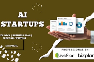 design ai startup pitch deck plus business plan to attract investors instantly