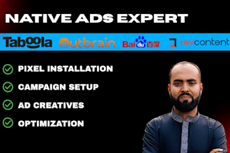 setup and manage taboola, outbrain, and native ads campaigns