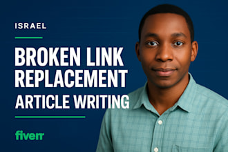 write SEO articles for broken link building and outreach
