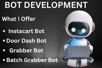 develop an ai advance instacart, uber, doordash, zifty, automation bot