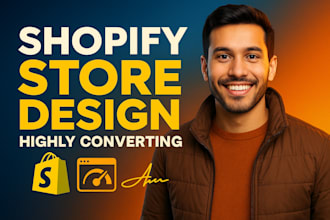 design a professional shopify website or shopify store