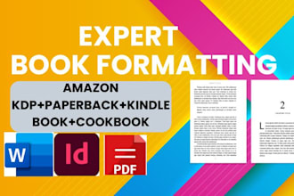 edit, format your ebook for amazon kdp, lulu, createspace, ingramspark, kobo