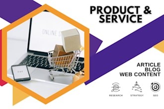 seo article presenting products or services spanish or english