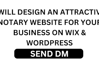 design a professional notary website tax refund website on wordpress
