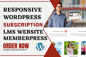 setup wordpress membership subscription website memberpress learndash buddyboss