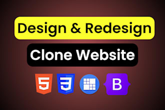 copy or clone websites, or create responsive landing pages using HTML, CSS, js