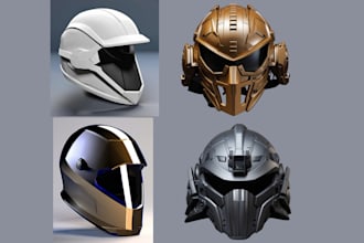 3d model helmet mask 3d cosplay futuristic oni 3d armor prop stl obj 3d printing
