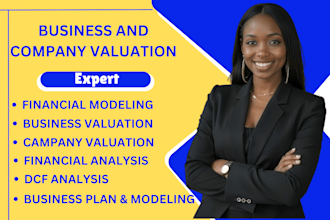 do company valuation financial modeling business analysis forecasting pitch deck