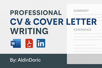 professional german style CV and cover letter with ai and design