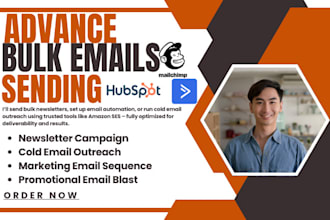 send bulk newsletter campaign, automation email sequence, cold email outreach