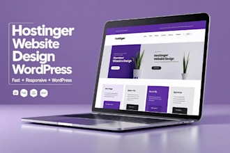 design and optimize a responsive wordpress website on hostinger hosting website