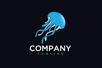 make jellyfish, octopus logo design with my own creativity