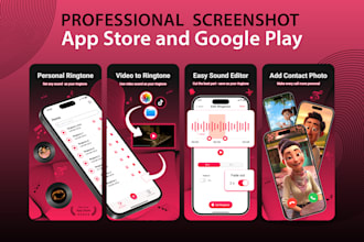 design professional screenshot for app store and google play