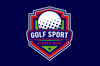 do professional creative golf club logo with express delivery