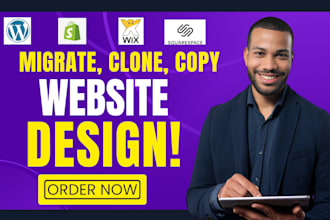 migrate clone wix to wordpress website copy clone squarespace to wix shopify