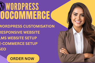 redesign wordpress woocommerce lms course website setup elementor pro bookly seo