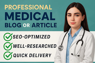 write your health or medical article or blog