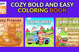create cozy and easy coloring book pages for kids and adults