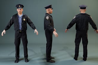 stl file, human 3d character design, realistic muscular model, xgen, fur texture