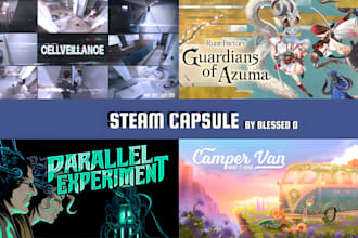 do game banner, steam capsule, steam game poster for game