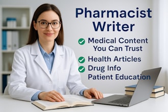 write professional pharmacy or medical content