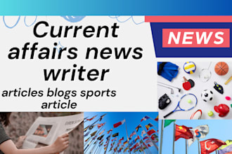 write daily asian current affairs and sports updates for you