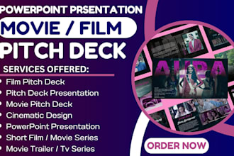 design film pitch deck film presentation movie pitch deck short film slide show