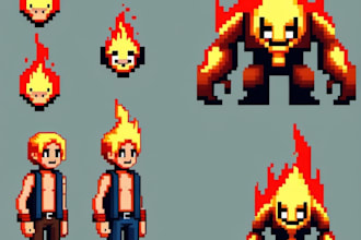 design a 2d pixel art character for your game