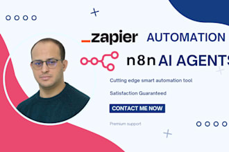 create n8n ai agent automation workflow smart agents or zapier make integration