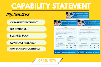 create an effective and professional capability statement within 12 hours