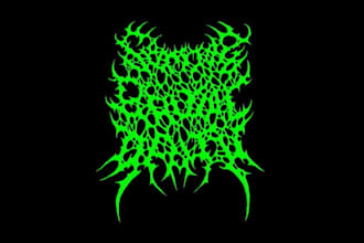 do black, death metal, grindcore deathcore band logo