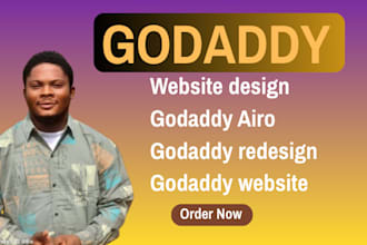 design godaddy website, godaddy airo, godaddy resign and SEO