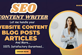 do SEO article writing, blog post writing and content writing